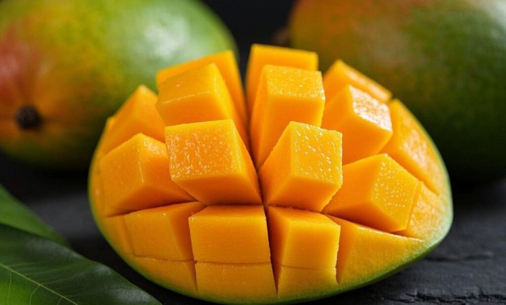 Pokrojone mango dla psa.